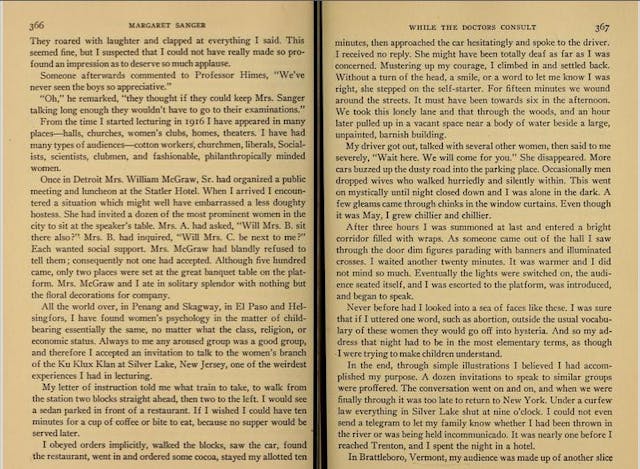 Sanger’s writes about meeting the Klan in autobiography The beginning: How Planned Parenthood became an abortion corporation image