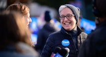 Oregon Candidate For Governor Tina Kotek Rallies Voters On Election Day