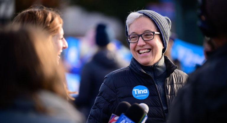 Oregon Candidate For Governor Tina Kotek Rallies Voters On Election Day