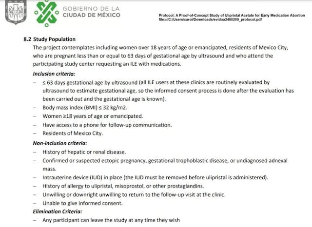 Ella for abortion study protocol Ella for abortion study protocol