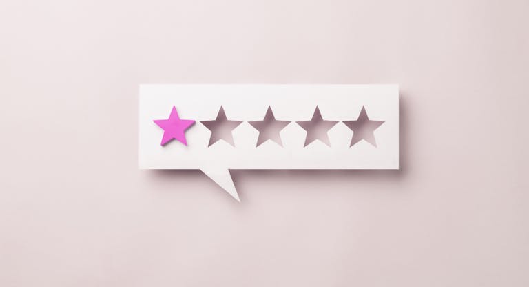 Wooden five star shape with Chat Bubble