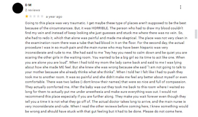 Google Reviews of DC abortion business warn others to stay away: ‘Pushed, rushed, tricked’ image