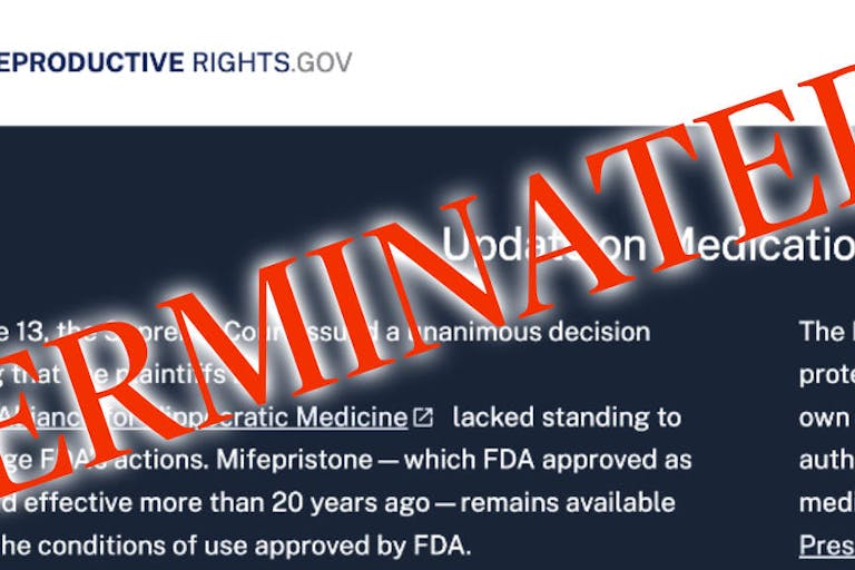 reproductiverightsgov website terminated