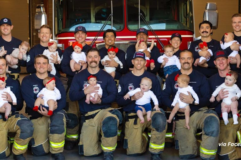 via Facebook (6) firefighters, newborns, babyboom