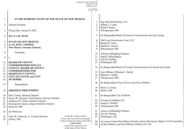 New Mexico Supreme Court ruling in Sanctuary Cities for the Unborn Ordinances New Mexico Supreme Court ruling in Sanctuary Cities for the Unborn Ordinances