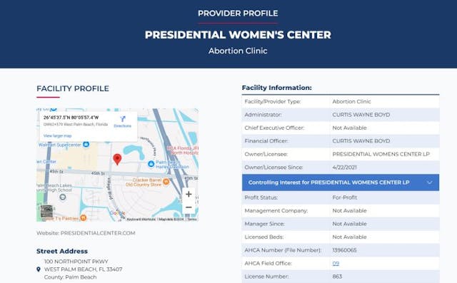 Presidential Women’s Center Florida abortion clinic owned by Curtis Boyd Presidential Women's Center Florida abortion clinic owned by Curtis Boyd