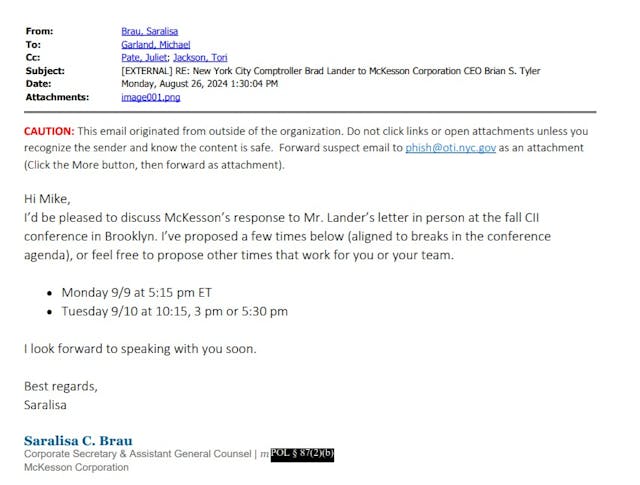 McKesson response to demand to dispense abortion pills McKesson response to demand to dispense abortion pills