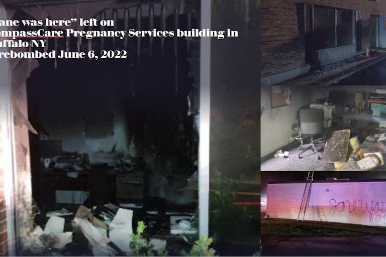 CompassCare Pregnancy Services buffalo NY Firebombed as pro-abortion violence escalates Image: CompassCare Pregnancy Services buffalo NY Firebombed as pro-abortion violence escalates