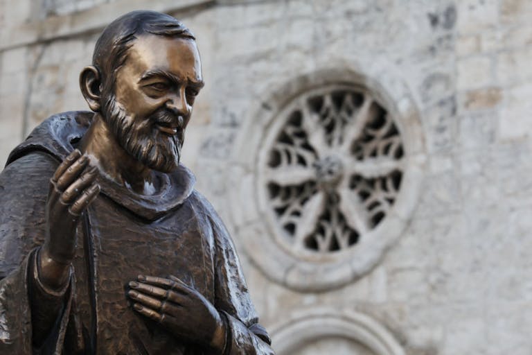 Padre Pio statue in Locorotondo, Apulia