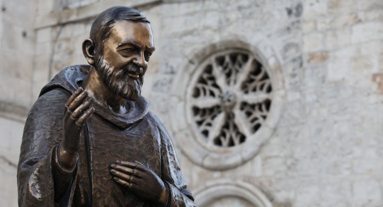 Padre Pio statue in Locorotondo, Apulia