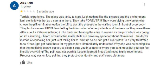 Google Reviews show women’s less-than-empowering, ‘excruciating’ abortion experiences image