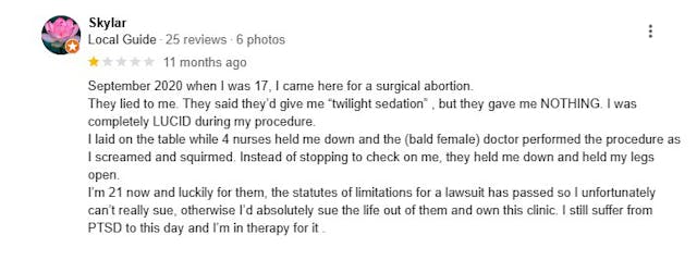 Google Reviews show women’s less-than-empowering, ‘excruciating’ abortion experiences image