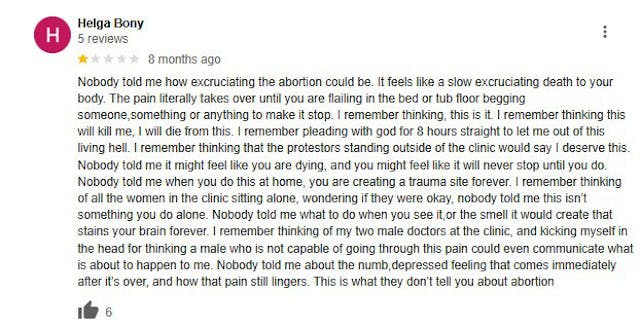 Google Reviews show women’s less-than-empowering, ‘excruciating’ abortion experiences image