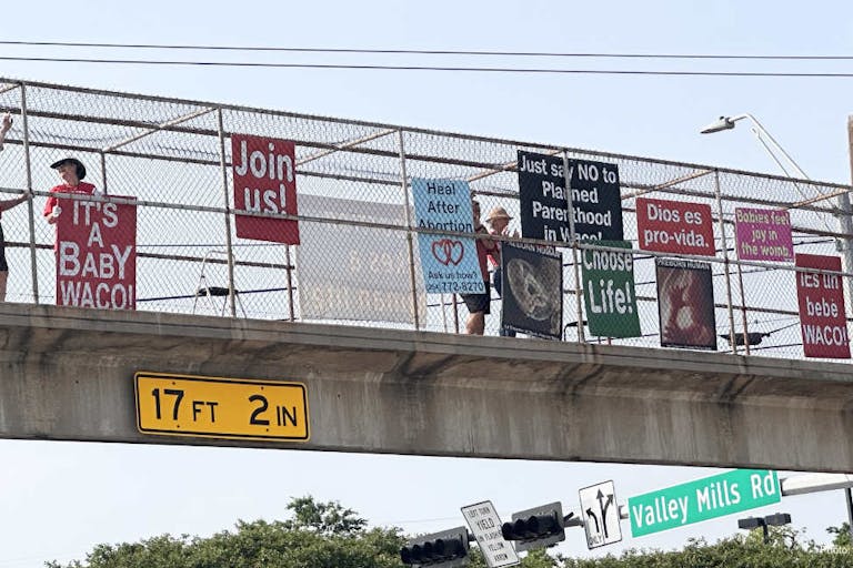 pro-life waco overpass