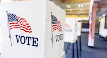 Empty Voting Booths On Election Day