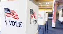 Empty Voting Booths On Election Day