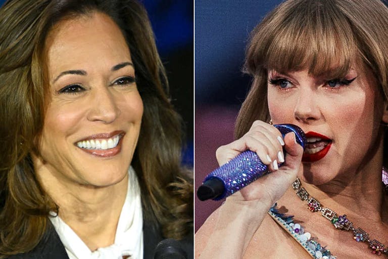 COMBO-US-VOTE-POLITICS-MUSIC-CELEBRITY-HARRIS-SWIFT