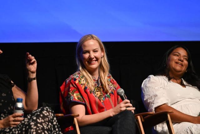 TELLURIDE, COLORADO – AUGUST 31: Dr. Austin Dennard (C) speaks after a screening of “ZURAWSKI v Texas” at 2024 Telluride Film Festival on August 31, 2024 in Telluride, Colorado. (Photo by Vivien Killilea/Getty Images) Hillary and Chelsea Clinton team up to produce propaganda against Texas’ abortion law image