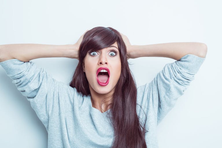 Shocked young woman