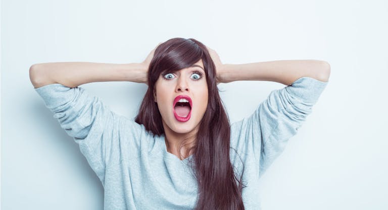 Shocked young woman