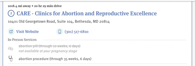 Via abortionfinder.org