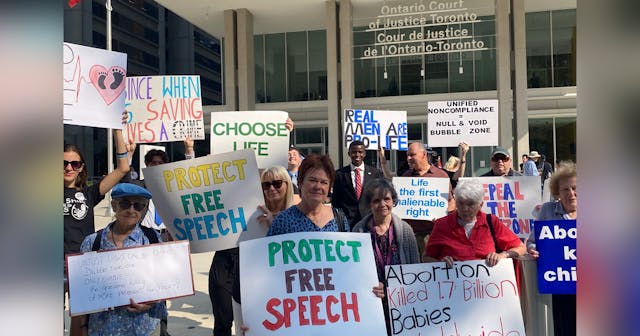 Pro-lifers rally outside Ontario courthouse for jailed Christian grandmother image