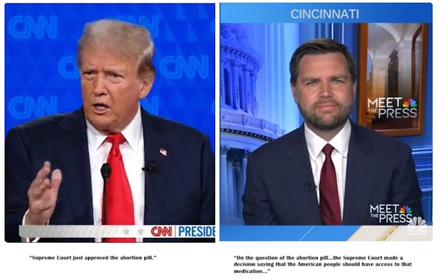 Donald Trump and JD Vance wrong on SCOTUS approving abortion pills