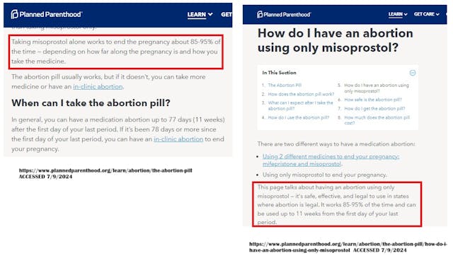 Planned Parenthood promotes misoprostol only abortion up to 11 weeks Planned Parenthood promotes misoprostol only abortion up to 11 weeks