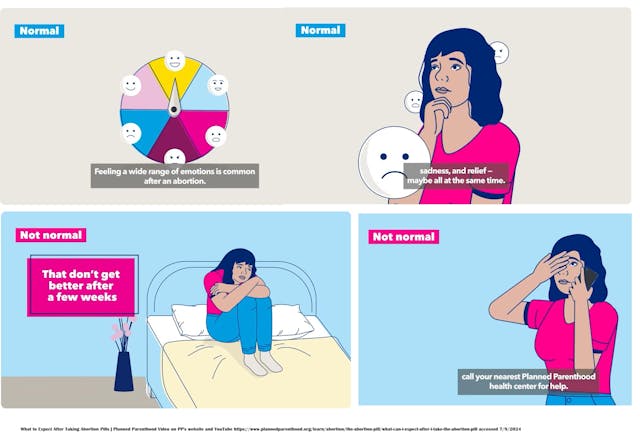 Planned Parenthood abortion pill video claims you can experience anxiety and regret and possibly depression
