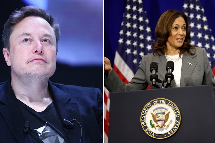 Elon Musk, Kamala Harris, Donald Trump, abortion