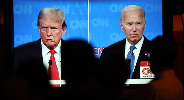 Americans Across The Nation Watch The First Presidential Debate Between Joe Biden And Donald Trump