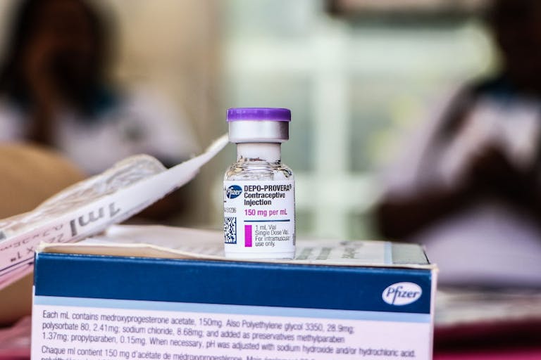 Pfizer contraceptive, Depo Provera, is displayed during the As US women sue over brain tumors after Depo-Provera, what happens to women in other countries? featured image