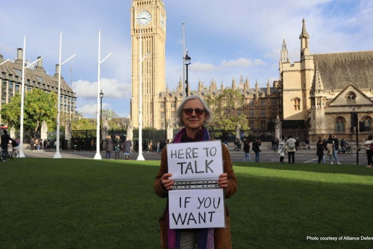 Livia – ADF UK British woman to stand trial for holding sign outside abortion facility: ‘Here to talk, if you want to’ featured image