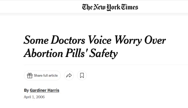 Abortionists skeptical of abortion pill safety New York Times