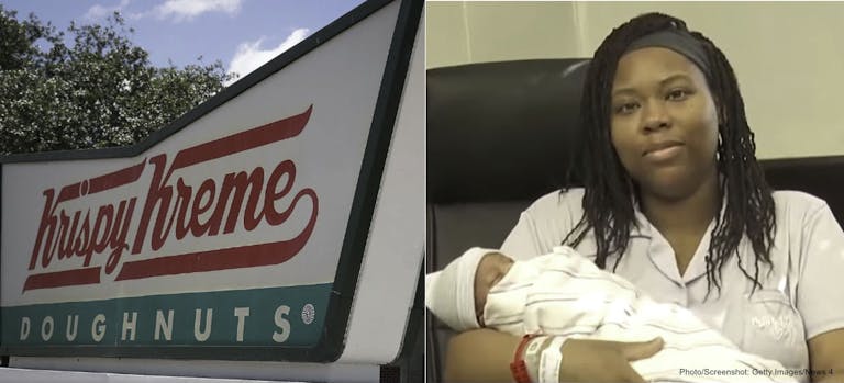 Baby born in a Krispy Kreme parking lot is celebrated with sweet treats featured image