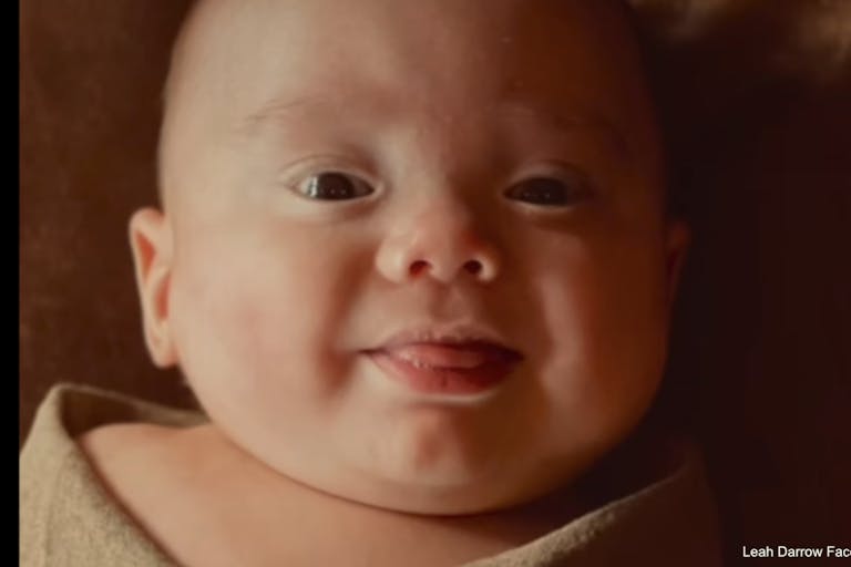 sly son of Leah Darrow (screenshot)