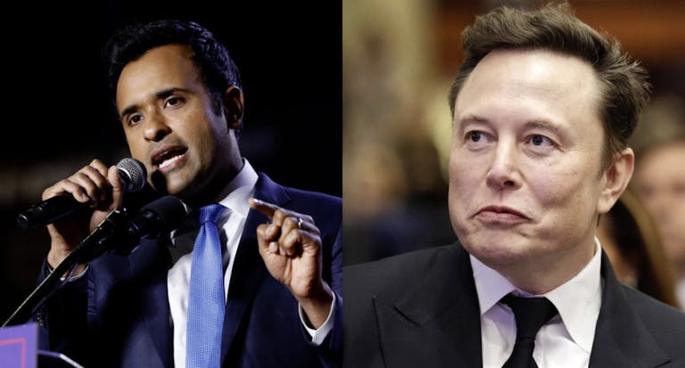 elon vivek getty images