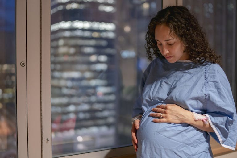 Expectant Pregnant Woman At Hospital