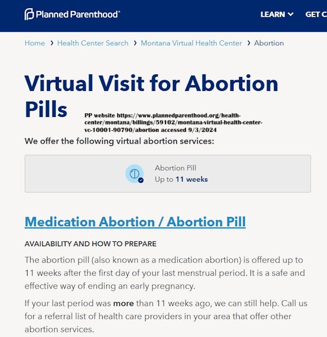 Planned Parenthood Virtual Abortion Telehealth up to 11 weeks Planned Parenthood Virtual Abortion Telehealth up to 11 weeks