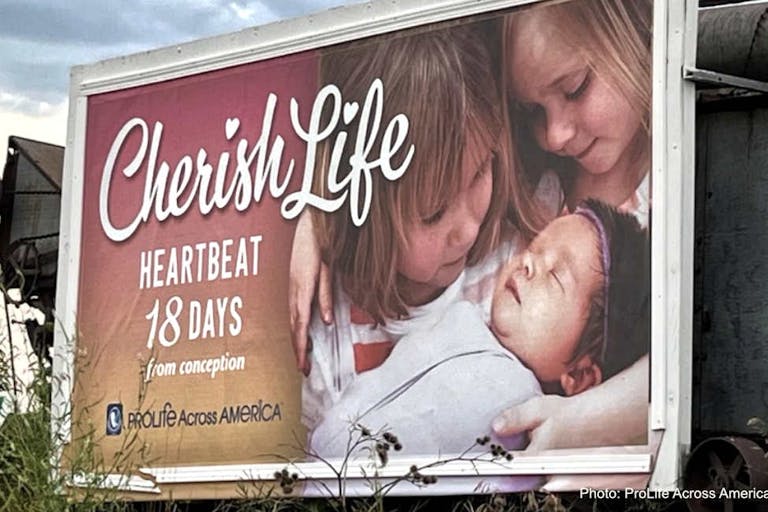 cherish life billboard pro-life across america