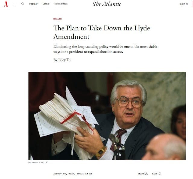 Plan to Take Down Hyde Amendment (Image: The Atlantic) Plan to Take Down Hyde Amendment (Image: The Atlantic)