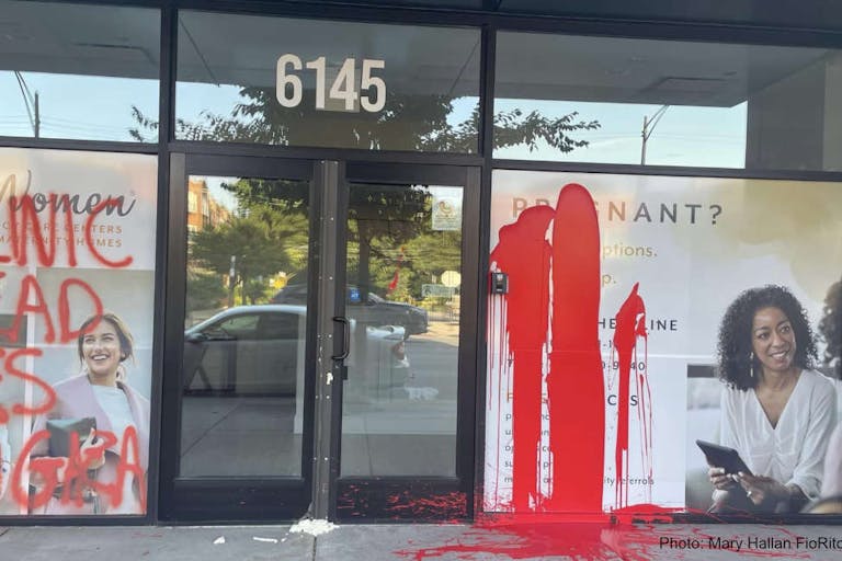 aid for women vandalized chicago