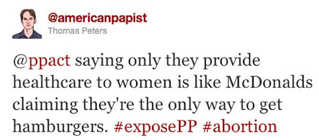 How is Planned Parenthood like a car dealership, a pie chart, and McDonalds? image