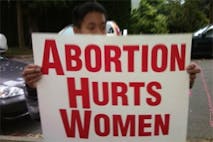 abortion-hurts-women sign pro life