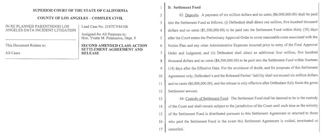 Planned Parenthood privacy breach $6 million settlement