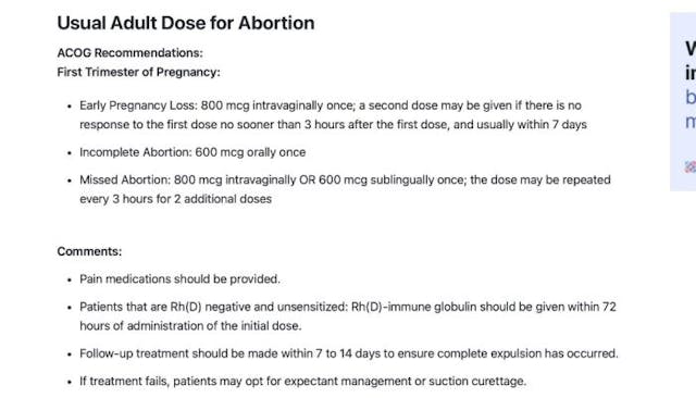 Screenshot from Drugs.com