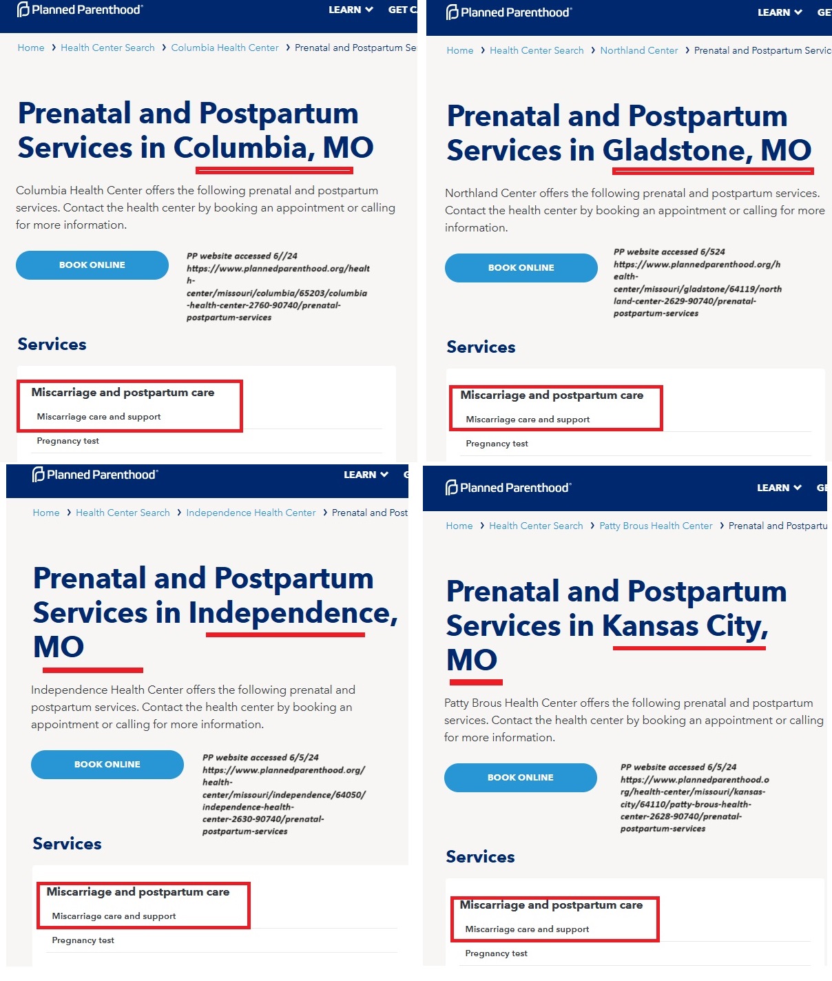 Planned Parenthood facilities in Missouri offer miscarriage care