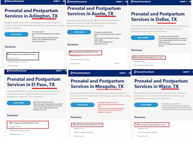 Selected Planned Parenthood centers in Texas offer miscarriage care