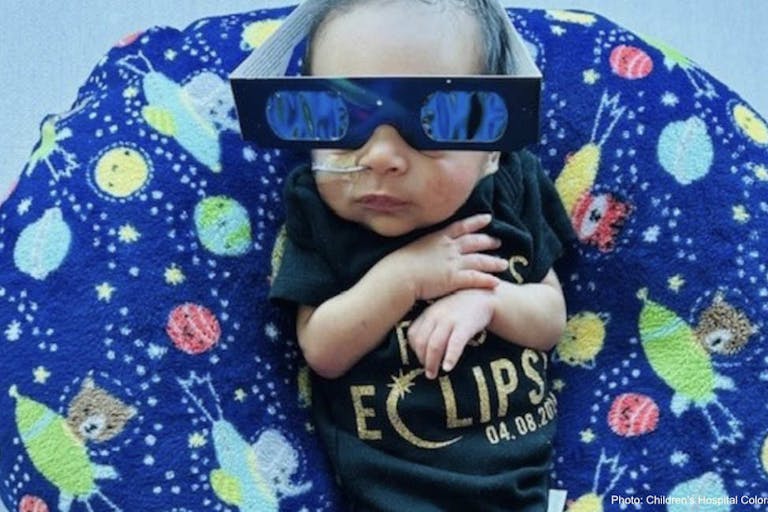 childrens hospital colorado eclipse baby