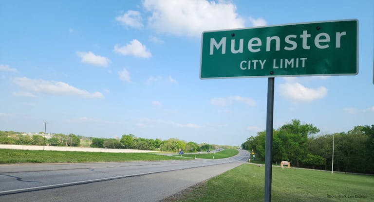 Muenster TX sign Mark Lee Dickson